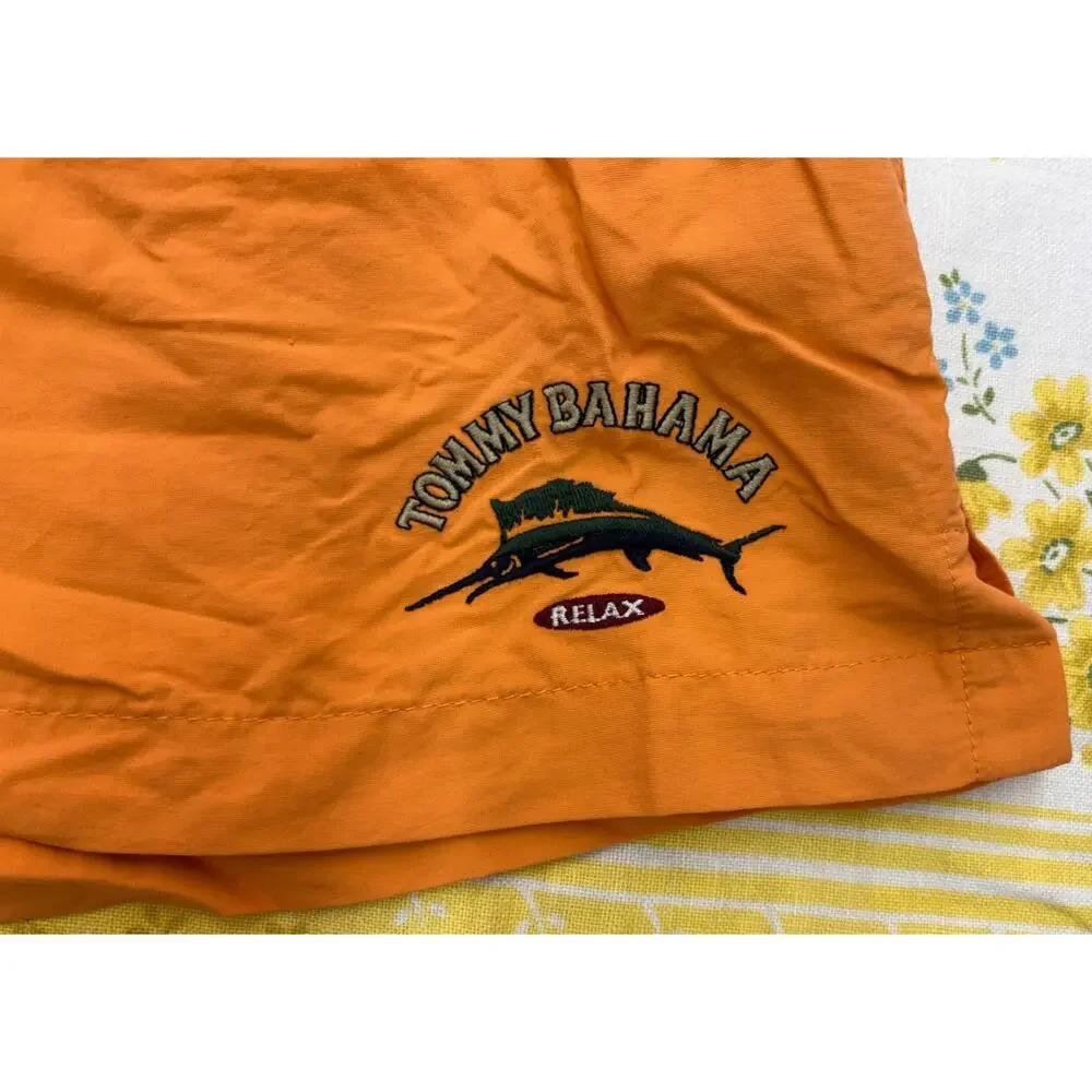 Tommy Bahama Men’s Swim Trunks XXL Orange Quick-Dry Relax Marlin Logo